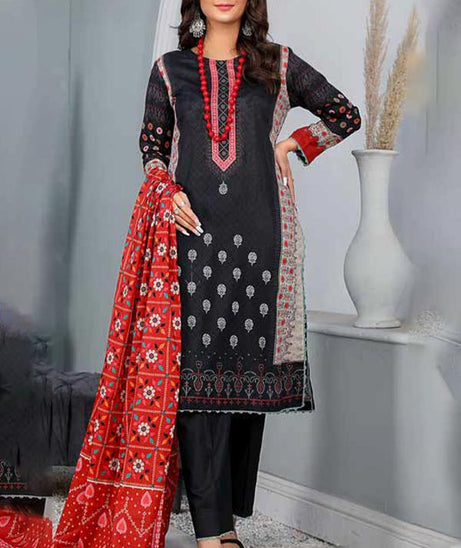 Alizeh Jan Printed Lawn`23 D#7495 (BLACK)