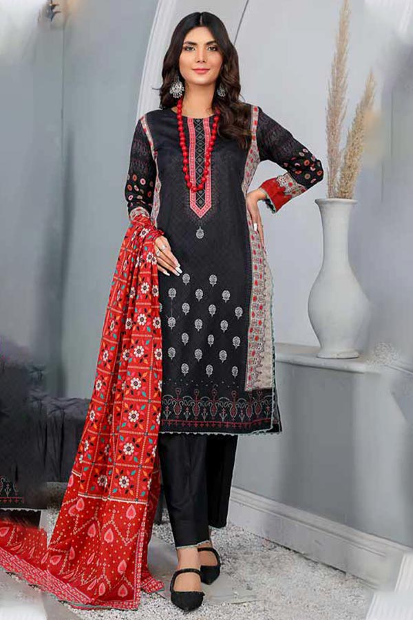 Alizeh Jan Printed Lawn`23 D#7495 (BLACK)