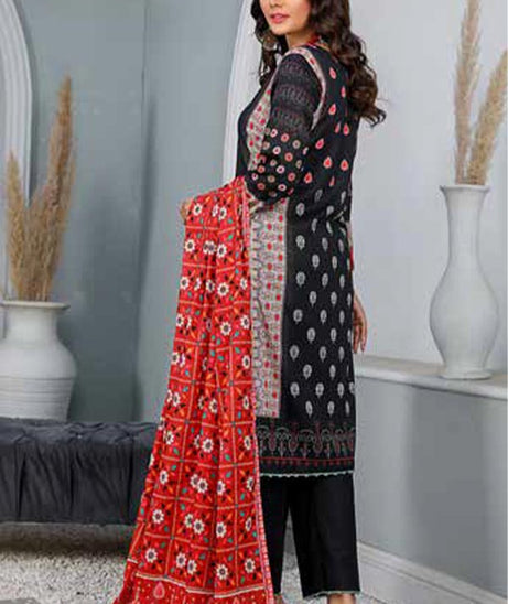 Alizeh Jan Printed Lawn`23 D#7495 (BLACK)