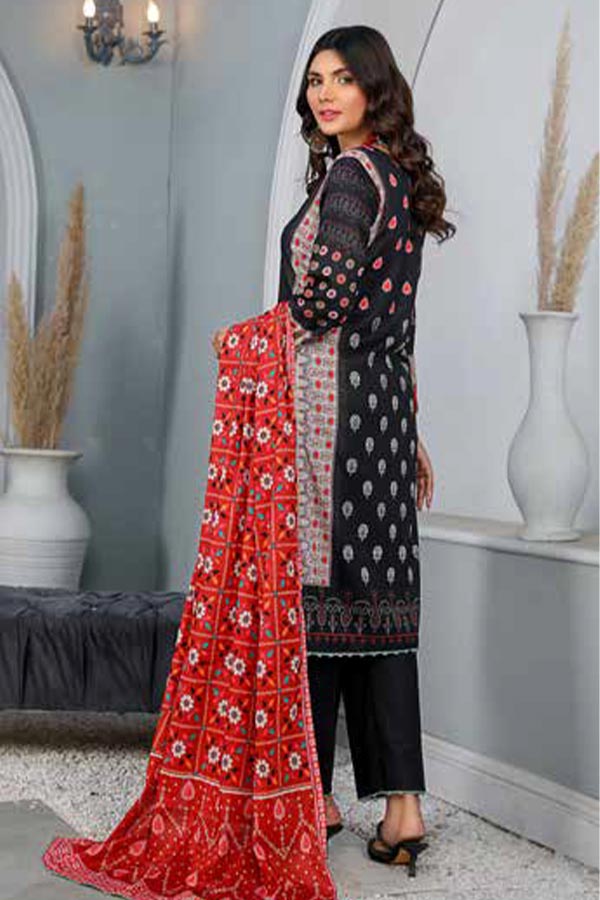 Alizeh Jan Printed Lawn`23 D#7495 (BLACK)