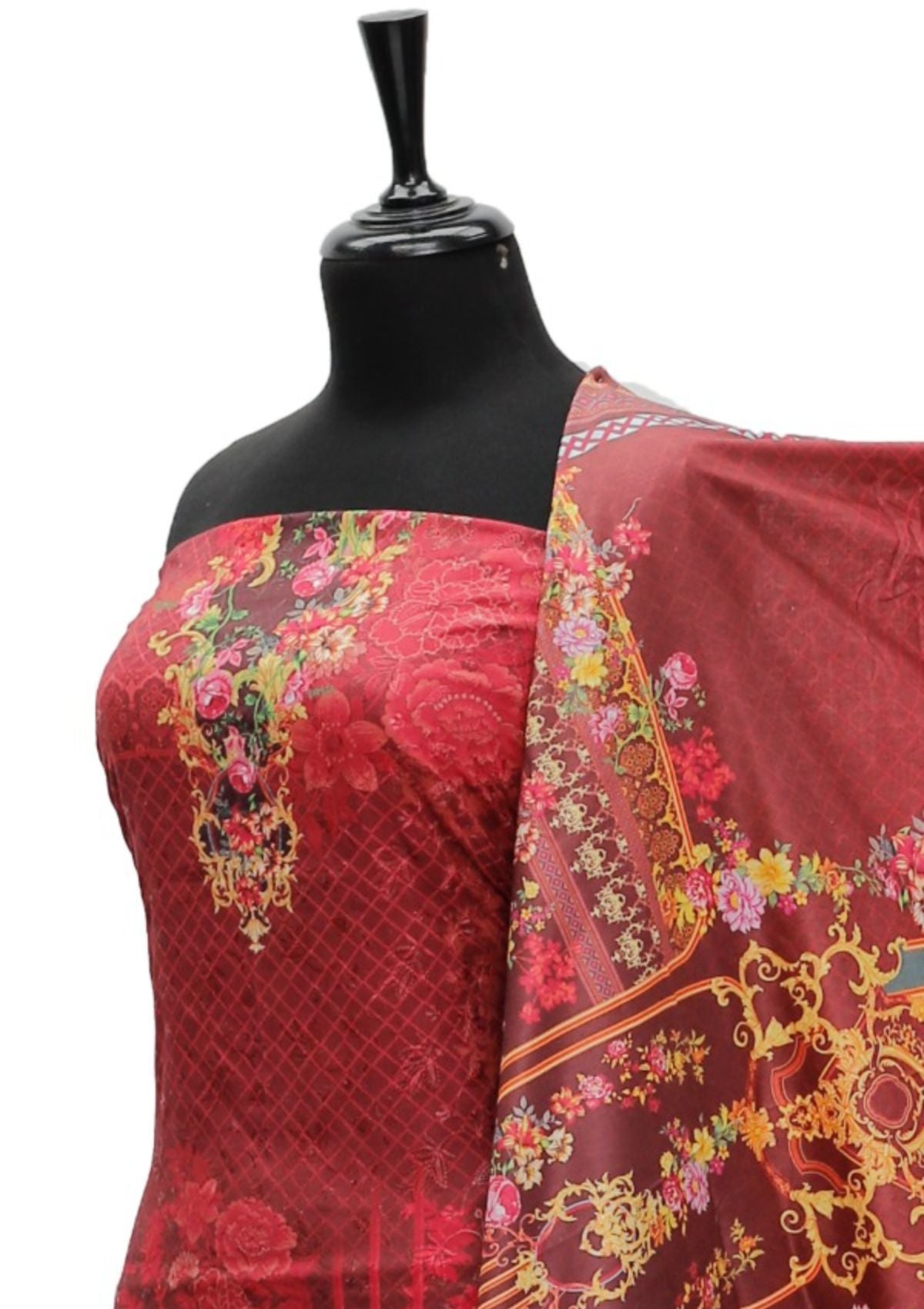 Ameera Emb Linen'20 AM#2010146 (Maroon)