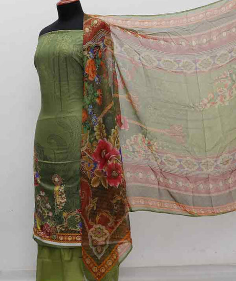 Ameera Linen Chiffon Duptt`20 D#1015 M Green