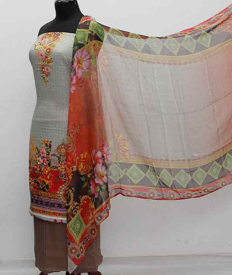 Ameera Linen Chiffon Duptt`20 D#273 M Brown