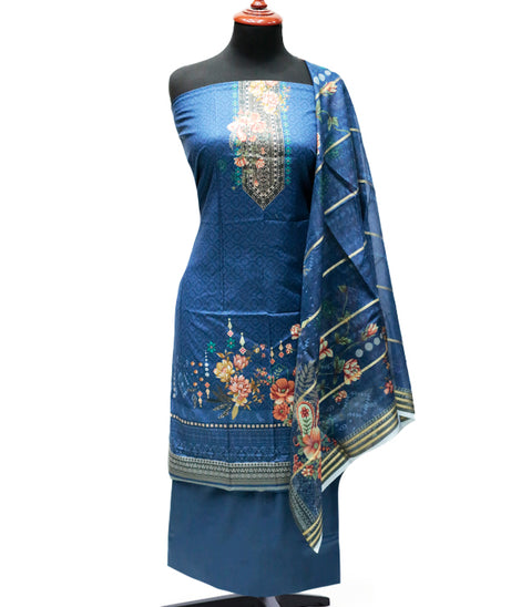 Ammar Bilal Print Lawn'24 (Blue)