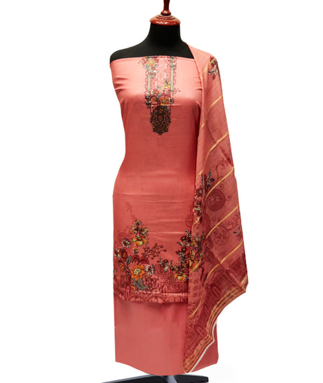 Ammar Bilal Print Lawn'24 (D Peach)