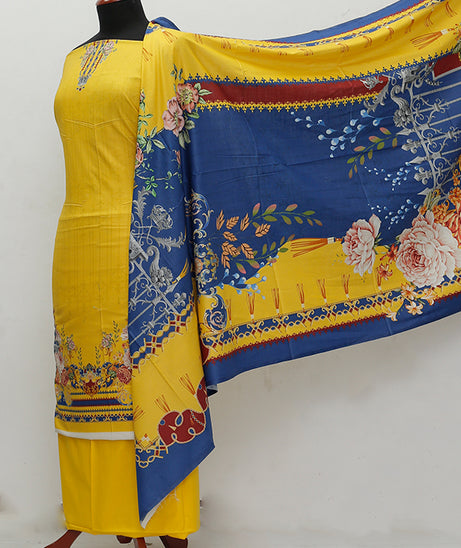 Anarkali Digital Linen`20 D#2 Yellow