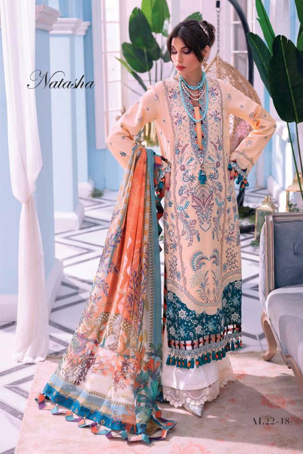 Anaya Afsana Festive Luxury Lawn`22 AL#18