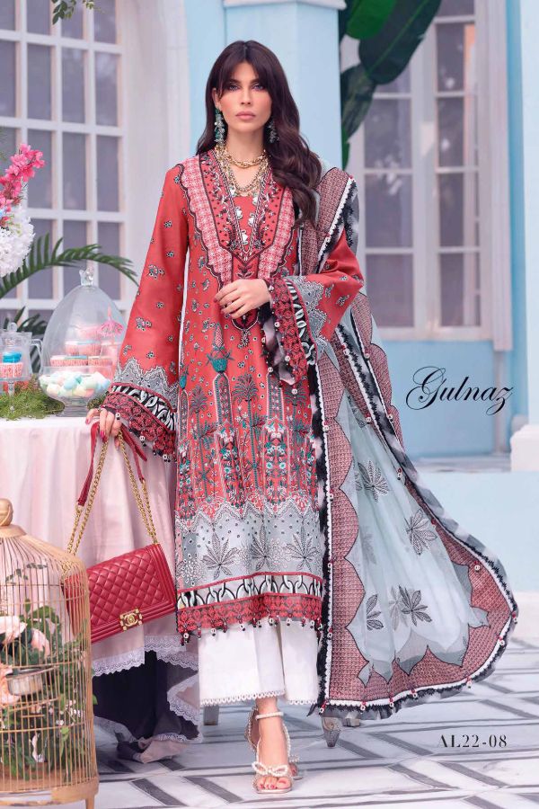Anaya Afsana Festive Luxury Lawn`22 AL#08