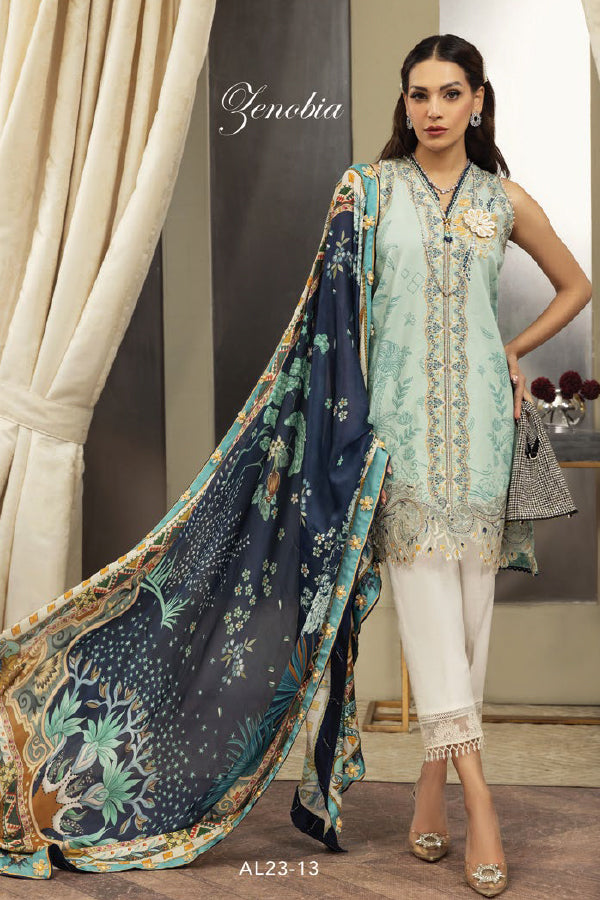 Anaya Luxury Festive Lawn`23 AL23-13-ZENOBIA