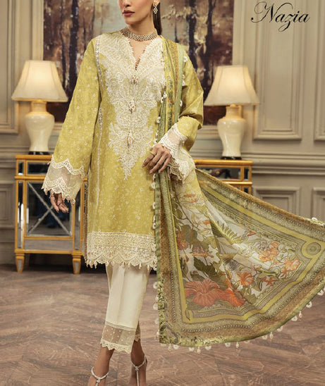 Anaya Luxury Festive Lawn`23 AL23-16-NAZIA