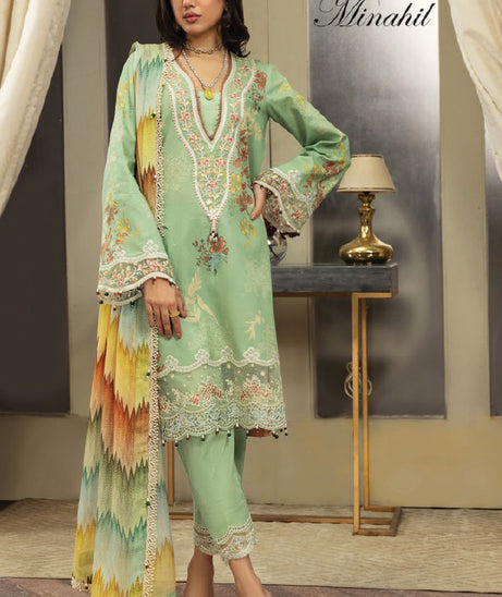 Anaya Luxury Festive Lawn`23 AL23-17-MINAHIL
