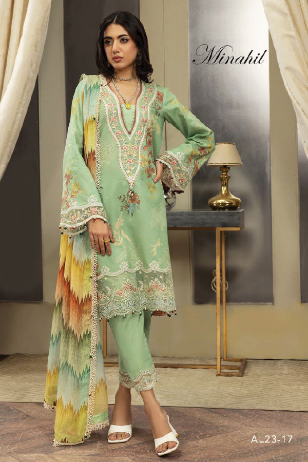 Anaya Luxury Festive Lawn`23 AL23-17-MINAHIL