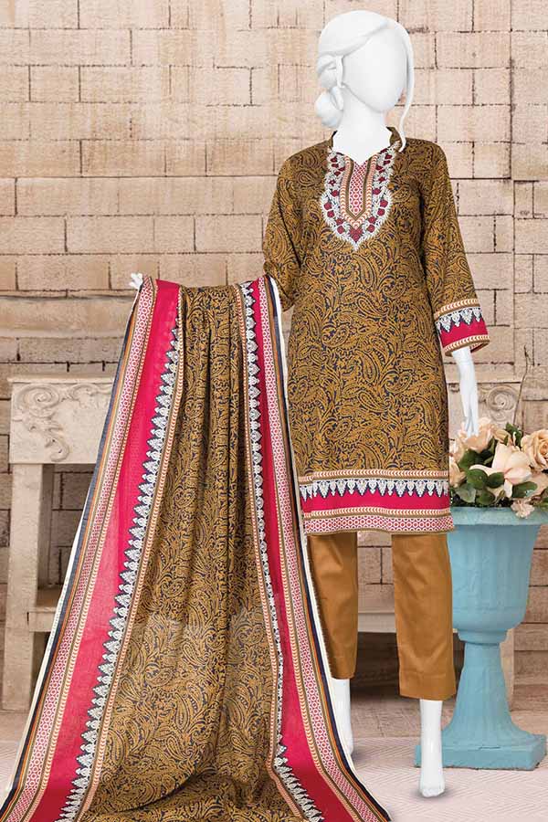 Anaya Print Lawn`21 D#3709 (Sh Pink)