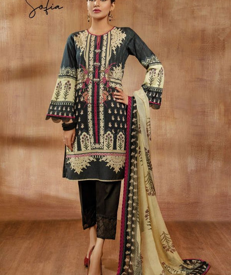 Viva Alicante  Print Lawn`21 3Pcs D#2-B