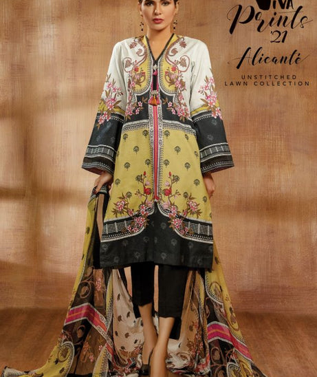 Viva Alicante  Print Lawn`21 3Pcs D#3-B