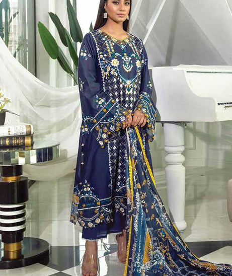 Zoha By Ansab Jahangir Luxury Lawn'22 AJLL#01