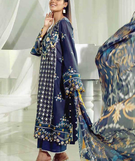 Zoha By Ansab Jahangir Luxury Lawn'22 AJLL#01