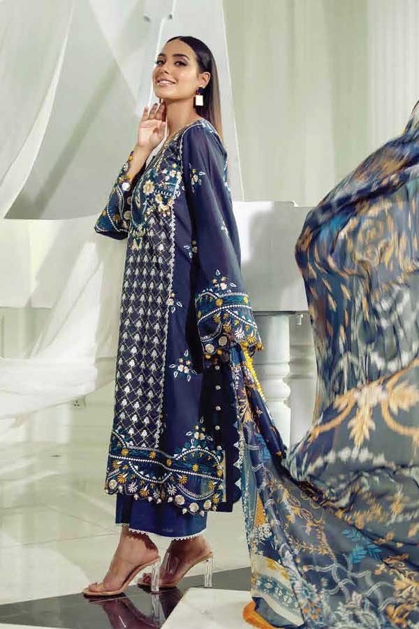Zoha By Ansab Jahangir Luxury Lawn'22 AJLL#01