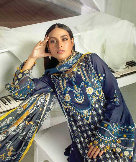 Zoha By Ansab Jahangir Luxury Lawn'22 AJLL#01