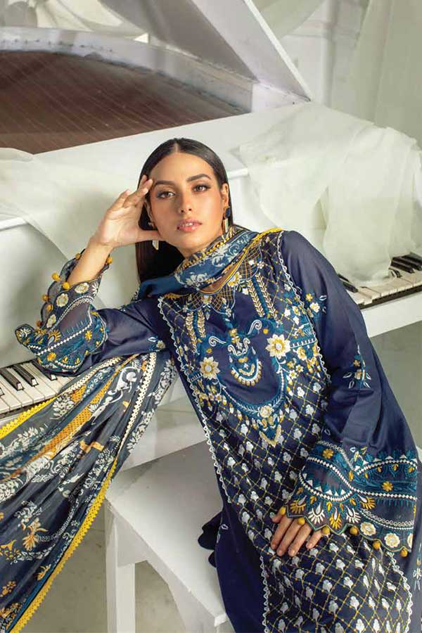 Zoha By Ansab Jahangir Luxury Lawn'22 AJLL#01