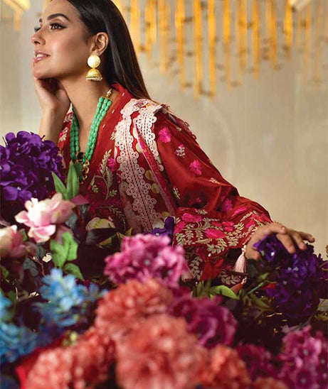 Zoha By Ansab Jahangir Luxury Lawn'22 AJLL#04
