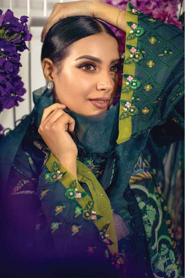 Zoha By Ansab Jahangir Luxury Lawn'22 AJLL#09