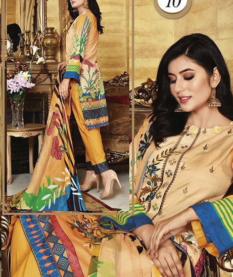 Areej Manha Emb D/Print Lawn`22 D#10 (Vol-3)