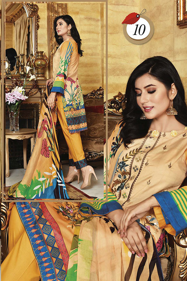 Areej Manha Emb D/Print Lawn`22 D#10 (Vol-3)