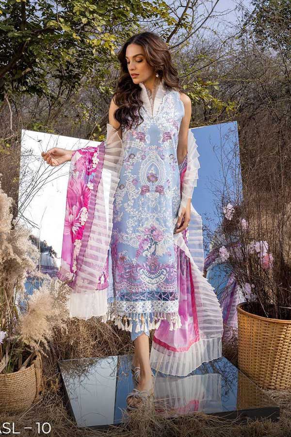 Asifa &amp; Nabeel Aleyna Lawn Summer'23 ASL#10 (Morning Glory)