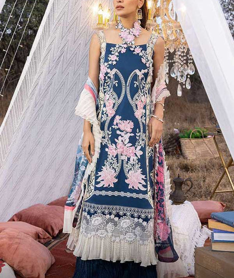 Asifa &amp; Nabeel Aleyna Lawn Summer'23 ASL#03 (Blue Bell)