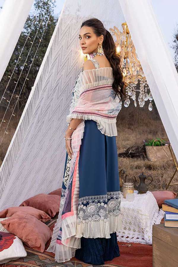 Asifa &amp; Nabeel Aleyna Lawn Summer'23 ASL#03 (Blue Bell)