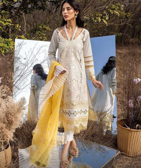 Asifa &amp; Nabeel Aleyna Lawn Summer'23 ASL#04 (Gris)