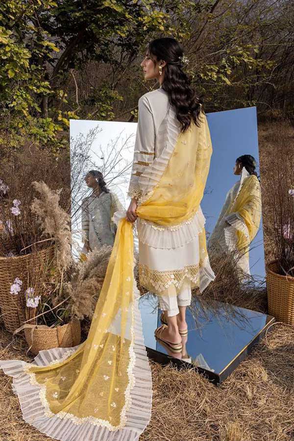 Asifa &amp; Nabeel Aleyna Lawn Summer'23 ASL#04 (Gris)