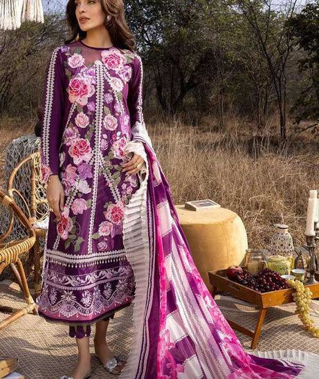 Asifa &amp; Nabeel Aleyna Lawn Summer'23 ASL#09 (Violette)