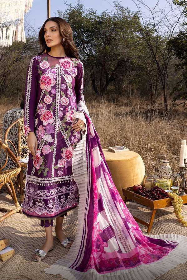 Asifa &amp; Nabeel Aleyna Lawn Summer'23 ASL#09 (Violette)