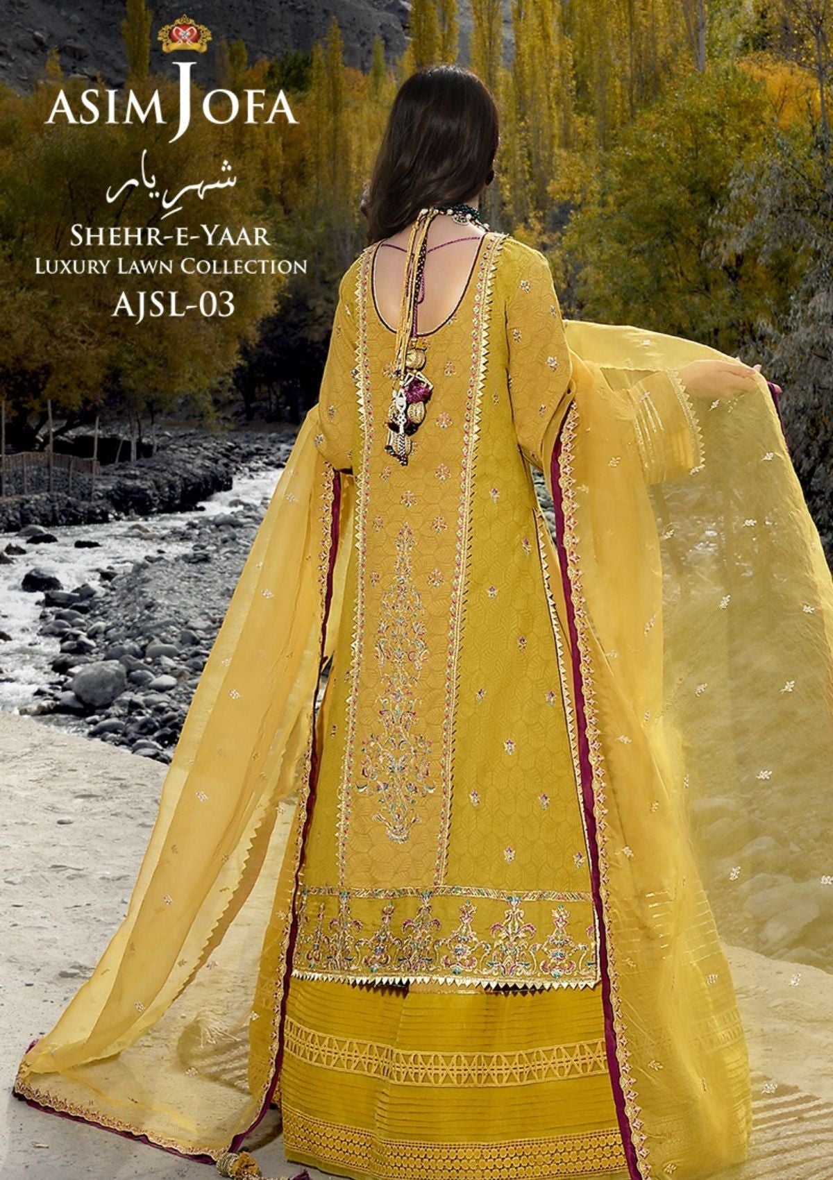 Asim Jofa Shehr-E-Yaar Luxury Lawn'22 AJSL#03
