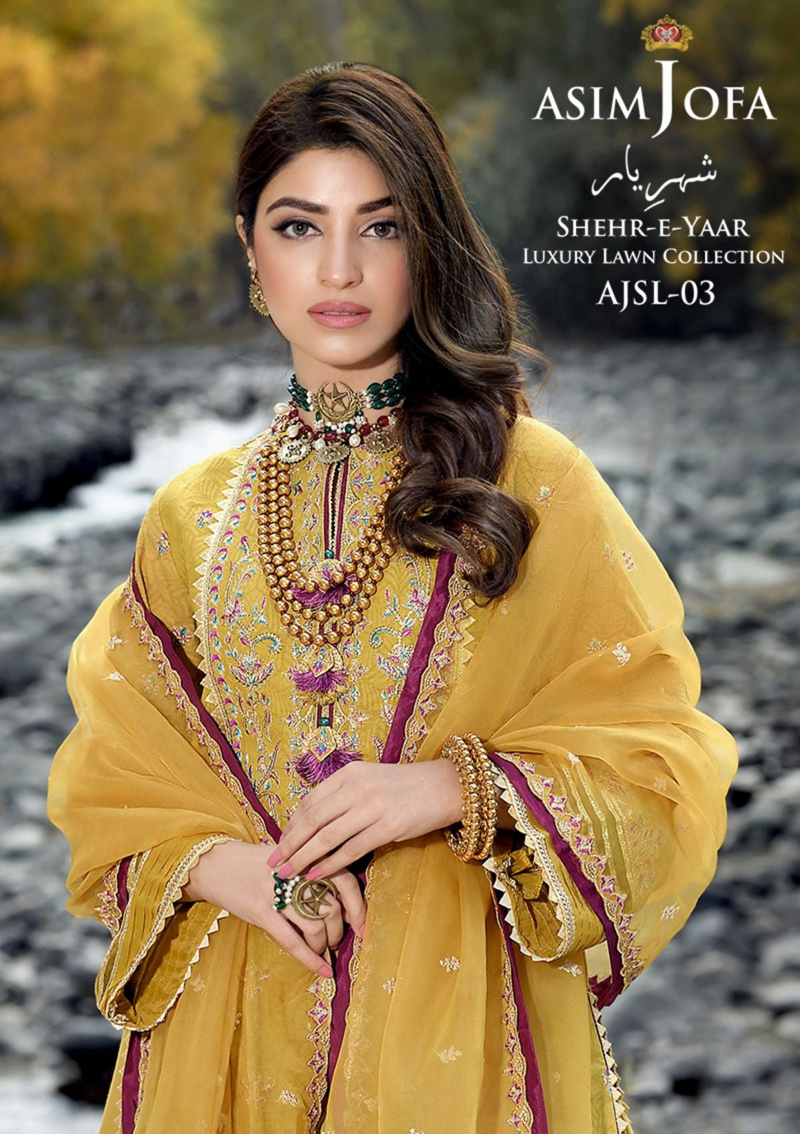 Asim Jofa Shehr-E-Yaar Luxury Lawn'22 AJSL#03