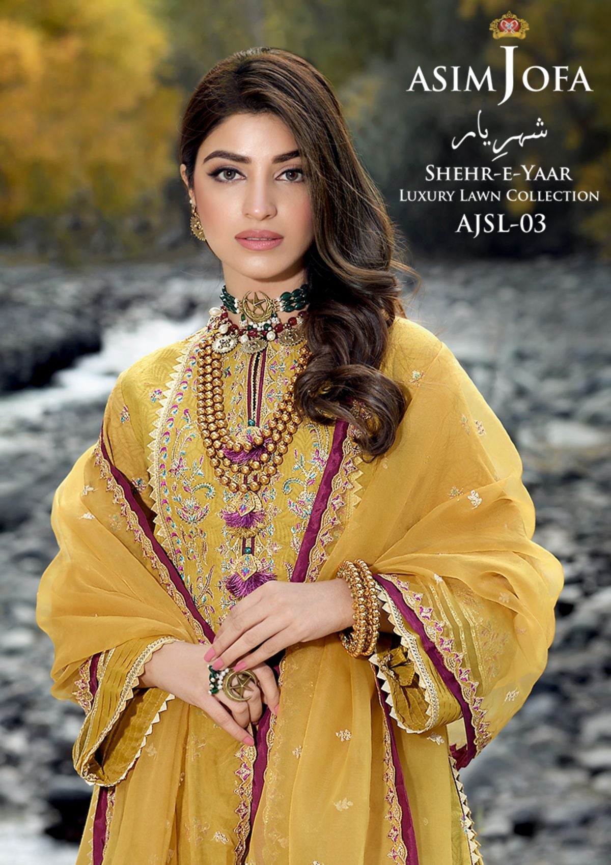 Asim Jofa Shehr-E-Yaar Luxury Lawn'22 AJSL#03