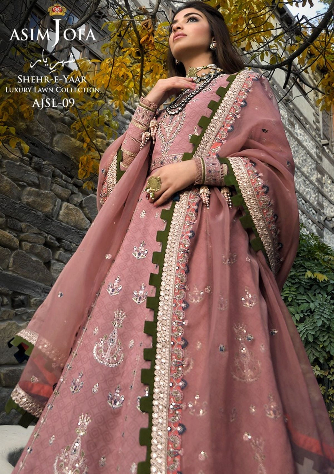 Asim Jofa Shehr-E-Yaar Luxury Lawn'22 AJSL#09