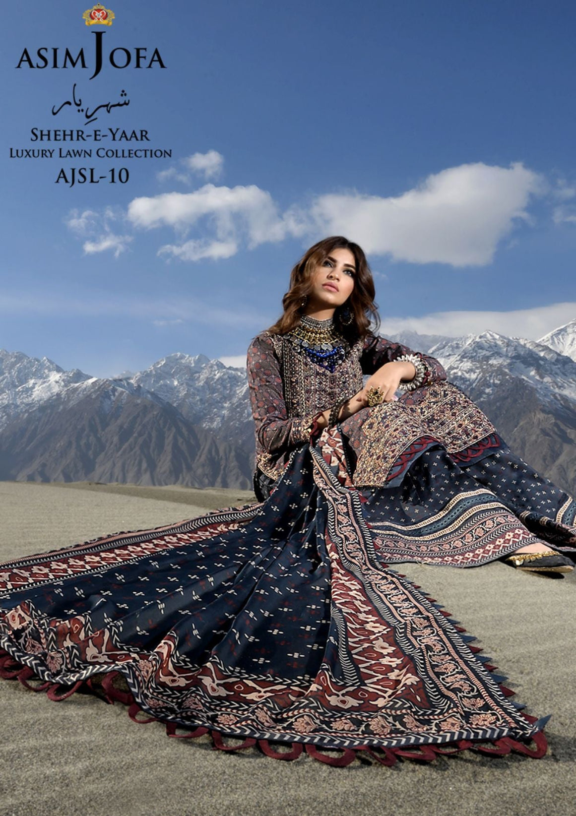 Asim Jofa Shehr-E-Yaar Luxury Lawn'22 AJSL#10
