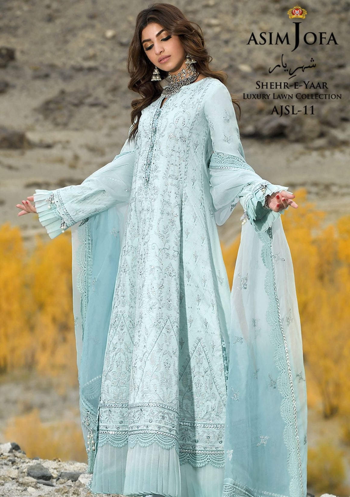 Asim Jofa Shehr-E-Yaar Luxury Lawn'22 AJSL#11