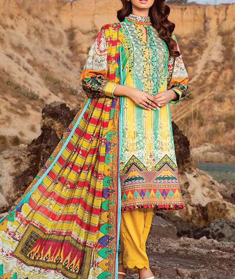 Ayra L/Lawn Chiffon Dupatta`21 D#3