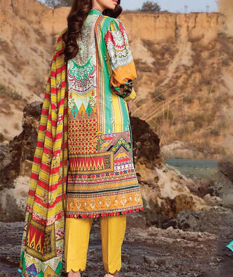 Ayra L/Lawn Chiffon Dupatta`21 D#3