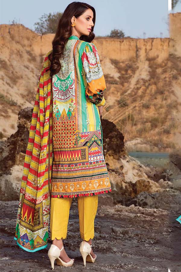 Ayra L/Lawn Chiffon Dupatta`21 D#3