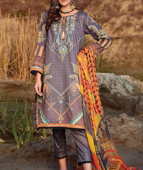 Ayra L/Lawn Chiffon Dupatta`21 D#5