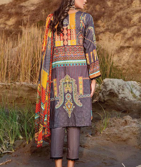 Ayra L/Lawn Chiffon Dupatta`21 D#5