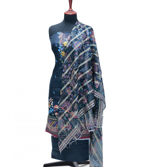 Ayzel Fatima Digital Linen'24 D#1323 (Nevy Blue)