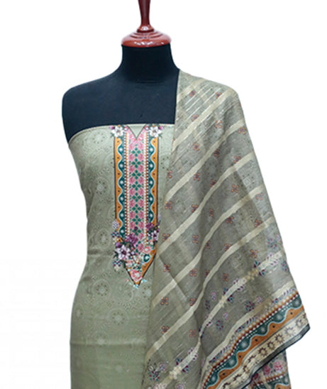 Ayzel Fatima Digital Linen'24 D#1325 (Mehndi)