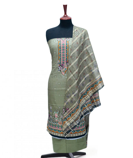 Ayzel Fatima Digital Linen'24 D#1325 (Mehndi)