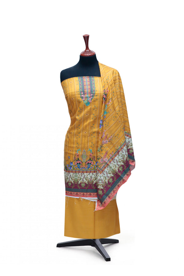 Ayzel Fatima Digital Linen'24 D#1364 (Mustard)